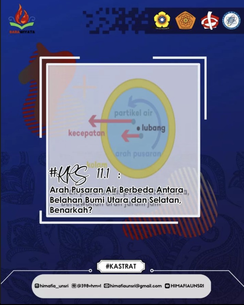[KRS #11.1: Arah Pusaran Air Berbeda Antara Belahan Bumi Utara dan Selatan, Benarkah?]