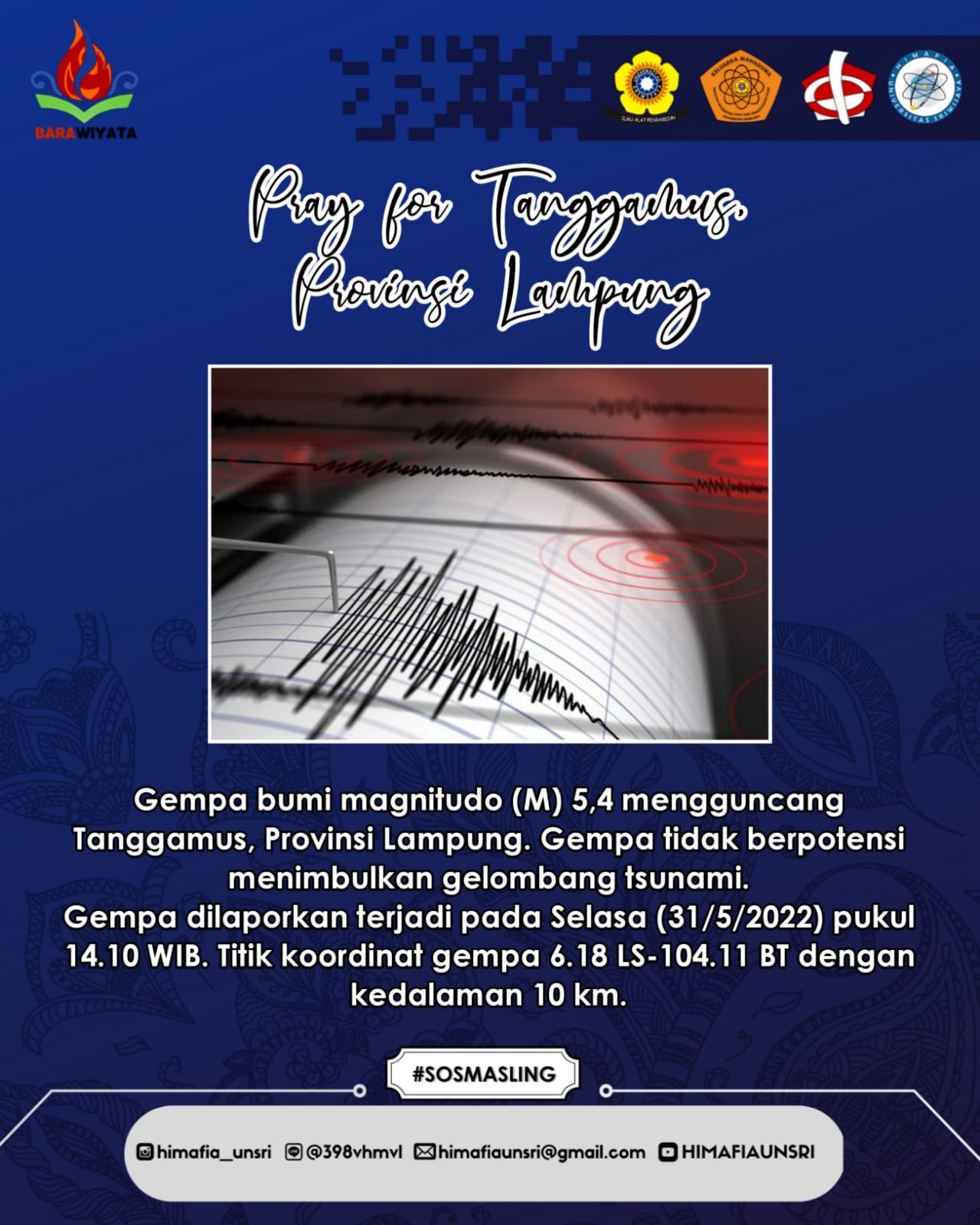 Pray for Tanggamus, Provinsi Lampung