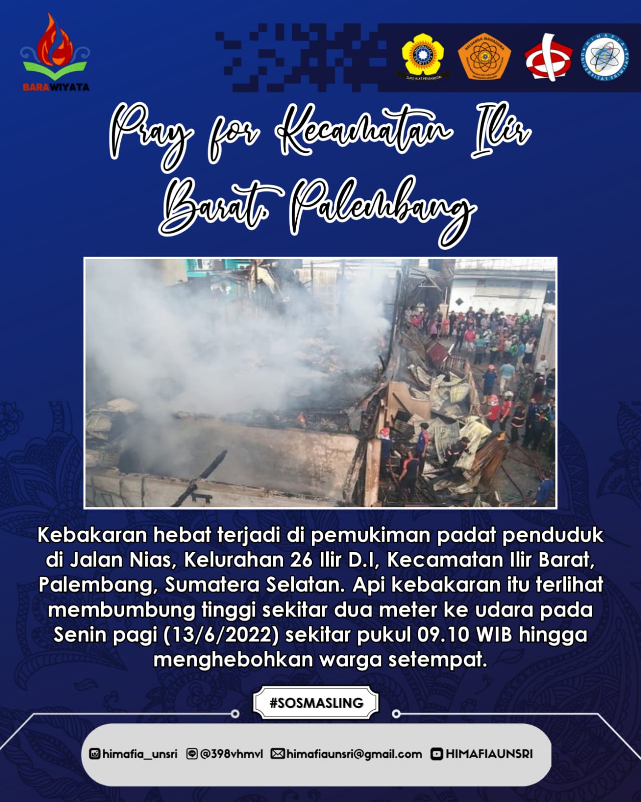 Pray for Kecamatan Ilir Barat, Palembang, Sumatera Selatan 