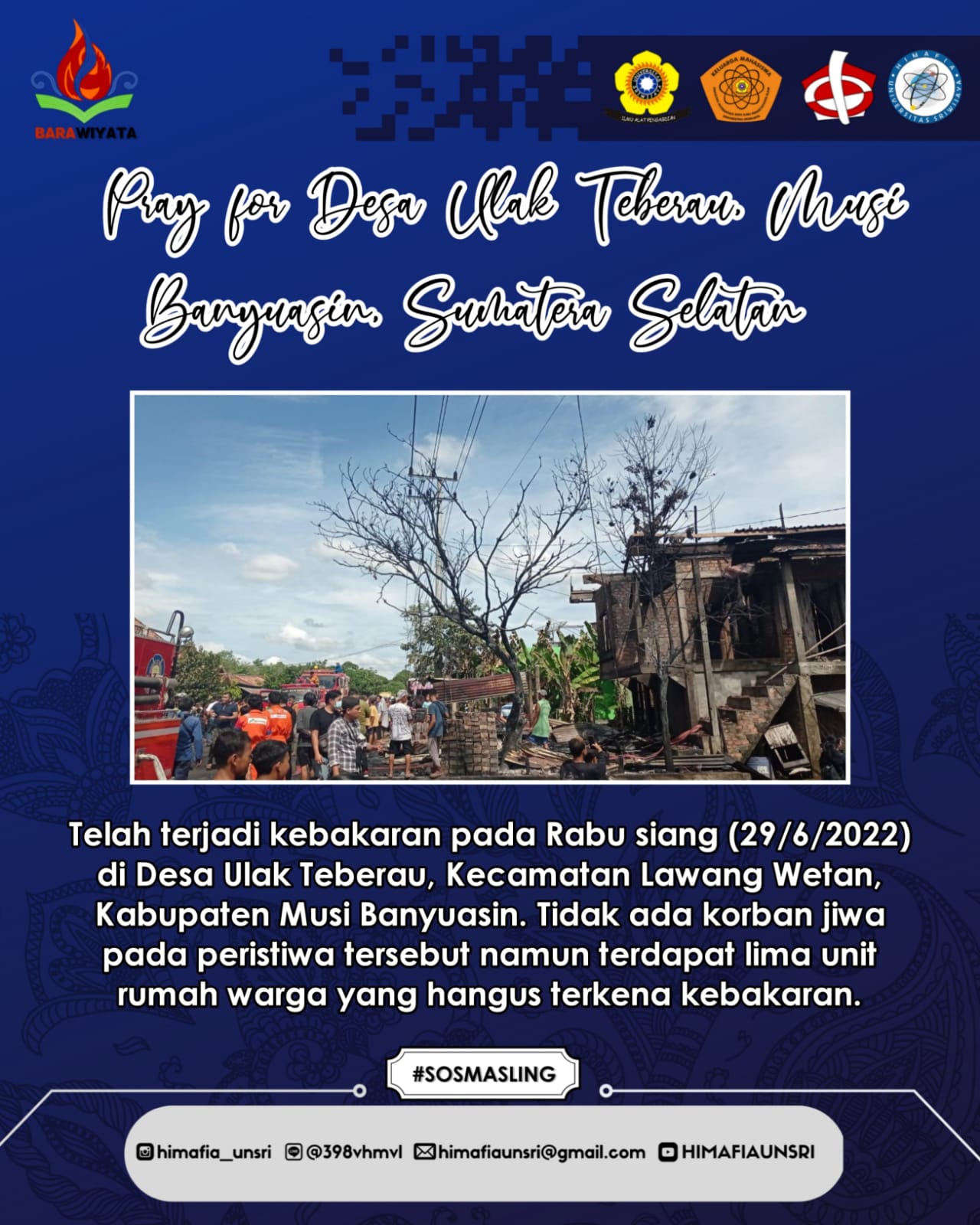 Pray for Desa Ulak Teberau, Musi Banyuasin, Sumatera Selatan 