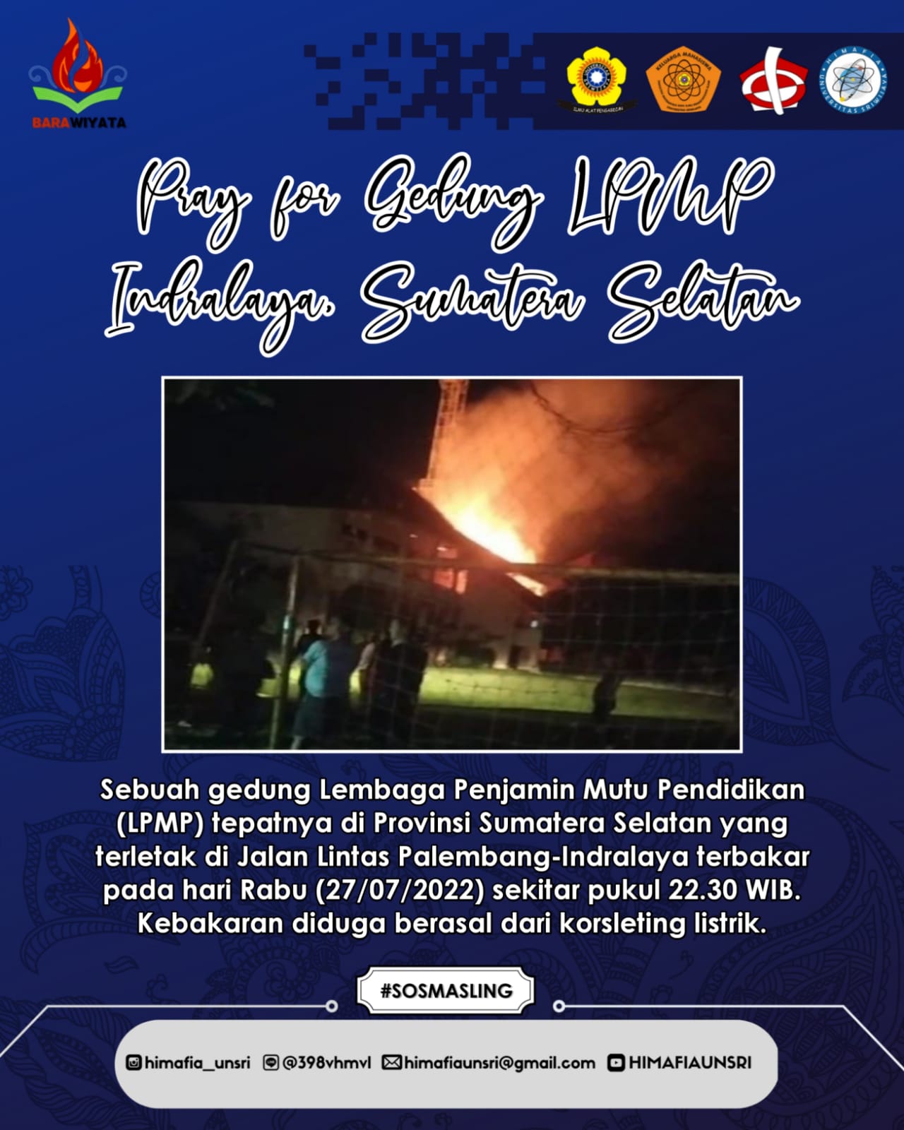 Pray for Gedung LPMP Indralaya Ogan Ilir, Sumatera Selatan 