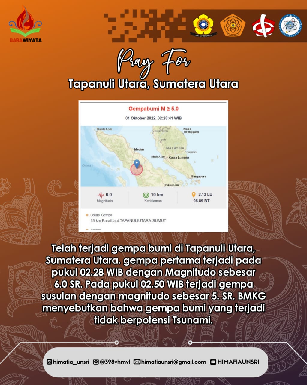 Pray for Tapanuli Utara, Sumatera Utara 