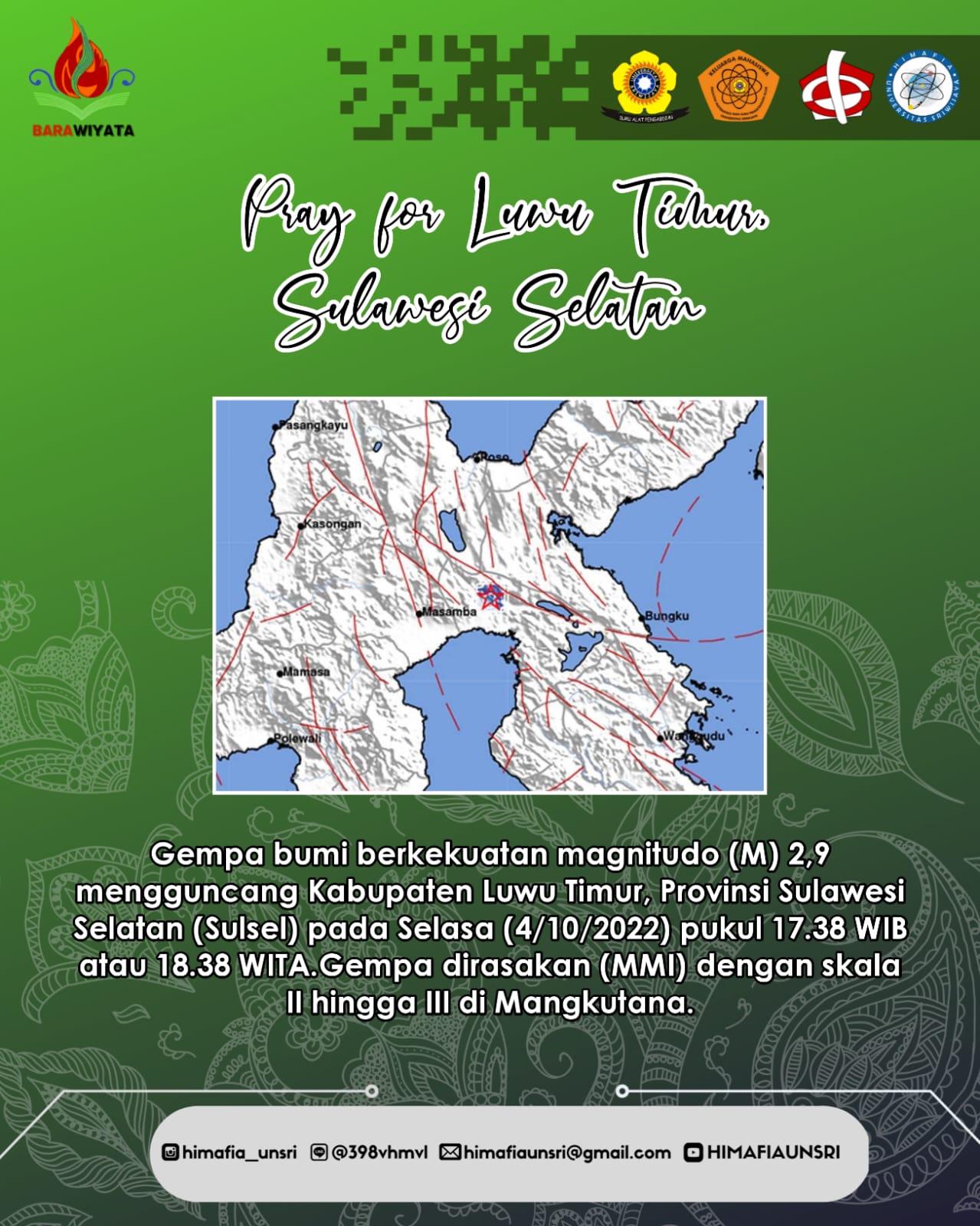 Pray fo Luwu Timur Sulawesi Selatan 