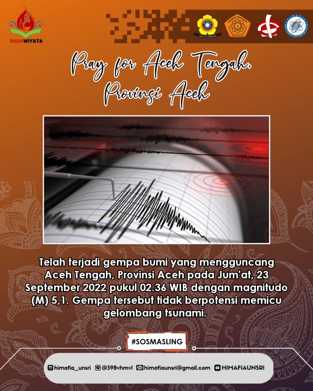 Pray for Aceh Tengah, Provinsi Aceh 